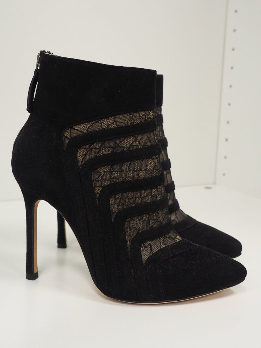Chelsea Paris Suede & Lace Booties